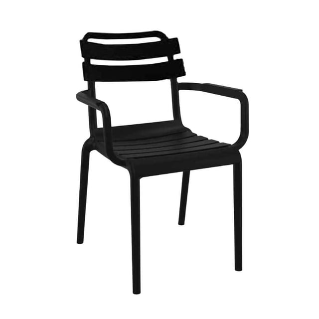 SILLA ÉRION NEGRA CON BRAZOS