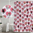 thumbnail image 4 of Cute Cats Shower Curtain Set - 48" x 72" Washable Bathtub Curtain with 12 Hooks, Pink Love Hearts Lovely Pets Waterproof Fabric Stall Shower Curtains for Bathroom/Bathtub Décor, 4 of 6