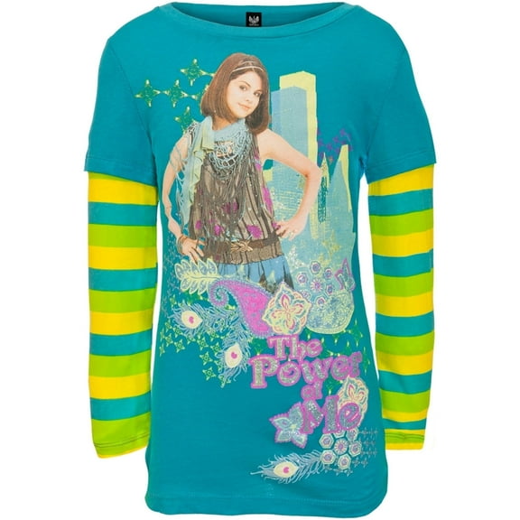 Wizards Of Waverly Place - Power Girls Youth 2fer Long Sleeve T-Shirt - Youth Medium