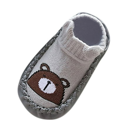 

Odeerbi Rollback Toddler Boys Girls Socks Breathable Kids Dispensing Non-slip Cartoon Indoor Toddler Shoes Gray