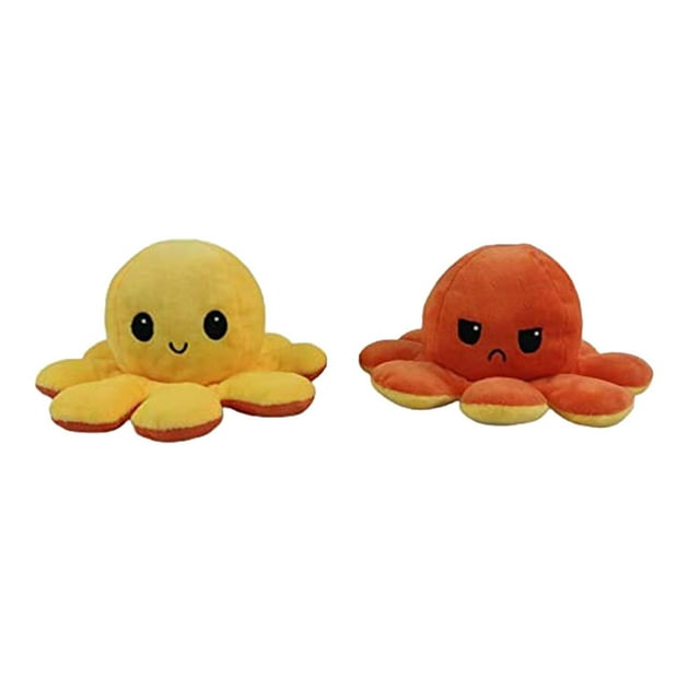 ITFABS Jouet en Peluche Créatif Pieuvre Double Face