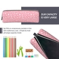 thumbnail image 5 of Yiaed Love Print Leather Pencil Case - Leather Pen Pencil Holder - Elegant & Practical Pencil Pouch for Work & Office, 5 of 7