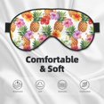 thumbnail image 3 of Xecao Hawaiian Pineapples And Hibiscus Flowers for Soft Fluffy Sleeping Blindfold, Nap eye cover tailored for the utmost comfort for girls, women, kids, and adults., 3 of 7