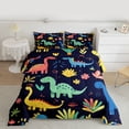 thumbnail image 2 of Homewish Watercolor Dinosaur Dino Queen Comforter Set,Colorful Flower Floral Bedding Sets,Safari Animal Bedding Comforter Set For Boys Kids,Luxury Bedroom Decor Reversible,3 Pieces, 2 of 8