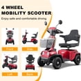 thumbnail image 4 of Xlluproid Heavy Duty 4-Wheel Mobility Scooter for Seniors & Adults - 350W 48V Motor,Electromagnetic Brake,Up to 60km Long Range,Red, 4 of 9
