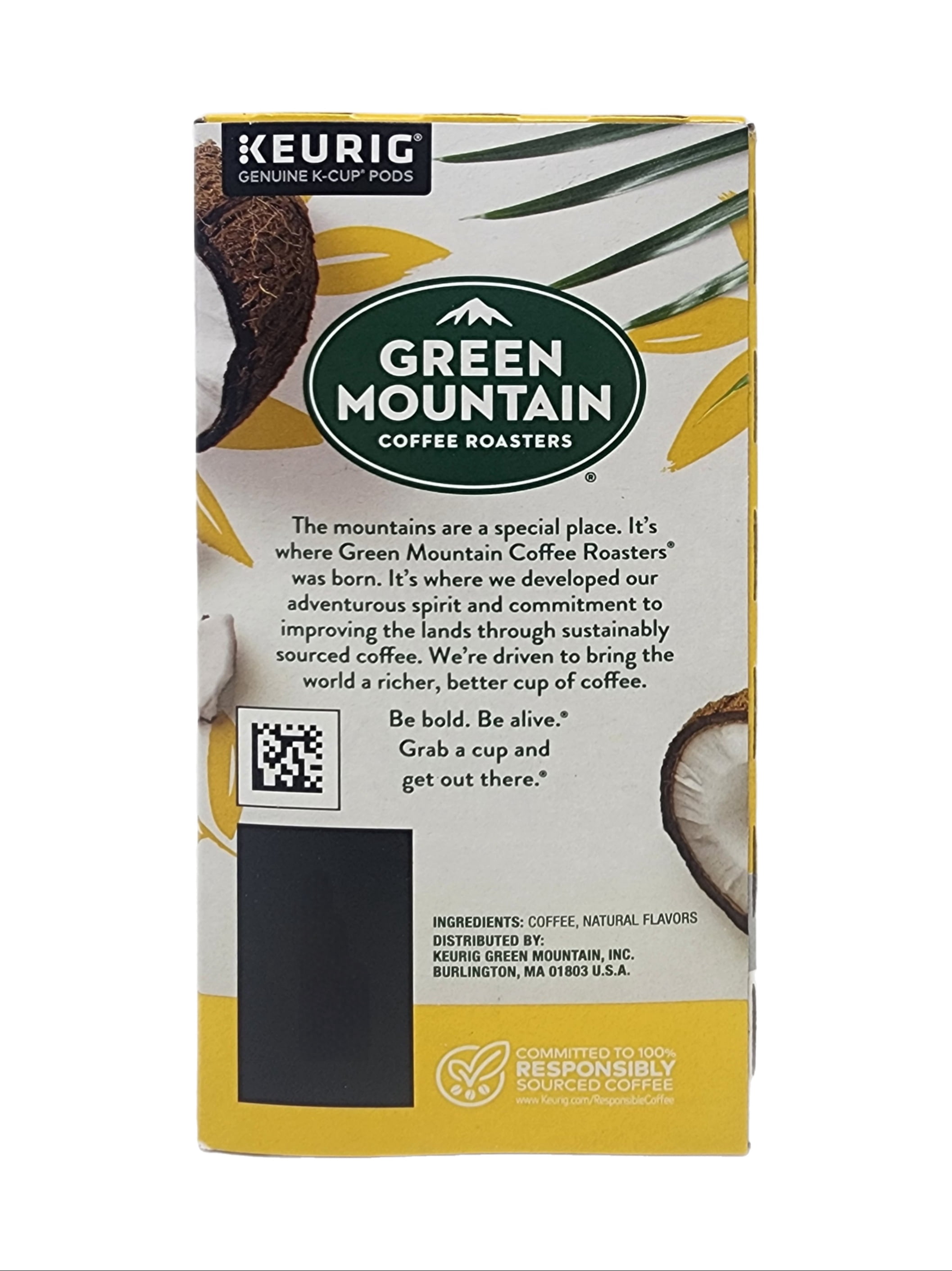 Green Mountain Island Coconut Light Roast Coffee K-Cup Pods, 48 Total