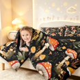 thumbnail image 3 of Homewish Rustic Botanical Mushroom Full Size Comforter Sets,Vintage Floral Bedding Comforter Set,Black,Black Reversible,3-Piece,1 Comforter and 2 Pillowcases, 3 of 7