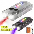 thumbnail image 2 of V10 EDC Mini Flashlight 1000LM Keychain Light Type-C Rechargeable Multifunctional Torch Redline Blue Red UV Emergency Light, 2 of 2