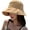 Yellow, variant on Pleated Texture Bucket Hats for Women, Packable Summer Beach Sun Hats Elegant Fisherman Hat with Strings for Travel