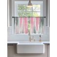 thumbnail image 3 of Sheer Curtains 45 Inch Length 2 Panels Set for Kitchen, Pink Gray Semi Sheer Curtains for Windows, Contemporary Abstract Gradient Aesthetic Voile Window Treatments Rod Pocket Curtain, 3 of 7
