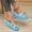 Sky Blue, variant on Kayannuo Summer Slippers for Women Clearance Indoor Outdoor Women's Thick Sole Sloping Heel Slippers Metal Chain With Fish Mouth Beach Sandals Gifts for Women