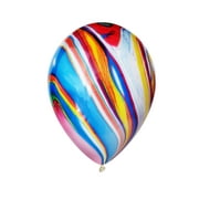 Way to Celebrate! 8ct Birthday Party Decoration,12inch Rainbow Marble Balloons, Multi-Color