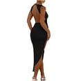 thumbnail image 7 of Womens Maxi Dress 2025 Summer Casual Sleeveless Backless Slit Bodycon Dress Elegant Evening Cocktail Long Dresses, 7 of 7