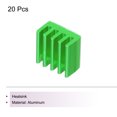 thumbnail image 3 of Uxcell 20Pcs 9x9x5mm Heatsink Aluminum Radiator With Thermal Blue Sticker for Chip CPU, Power Transistor, FET, IC,Green, 3 of 6