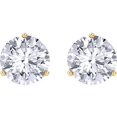 thumbnail image 2 of FB Jewels 14K Yellow Gold with Diamond Charles & Colvard Forever One Moissanite Colorless-Def 6.5 mm 2 CTW Pair Polished Moissanite Stud Earrings, 2 of 2