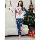 thumbnail image 3 of Pijamas familiares a juego de Navidad 2025, pijamas con estampado Merry Dear, conjunto de ropa para adultos y niños, mono de bebé + ropa para perros, 3 of 5