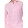 thumbnail image 4 of Bohio Men's Classic Linen Soft to the Touch Long Sleeve Roll up Shirt - In (5) Colors - MLS1358, 4 of 5