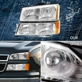 thumbnail image 5 of TopGearAutosport 2PCS Headlight Restoration Kit, Amber Reflector Headlamp,Headlights for Car,Replacement Left and Right for 2003 2004 2005 2006 Chevy Silverado Avalanche 1500/2500/3500, 5 of 8