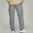 thumbnail image 5 of Kogui Kids Cargo Pants Boys Teenage Trendy Casual Straight-Leg Cargo Pants Large Pockets Size 8-9 (Grey,8-9 Years), 5 of 8