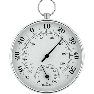 30CM Indoor Outdoor Thermometer Hygrometer Decorative Wall