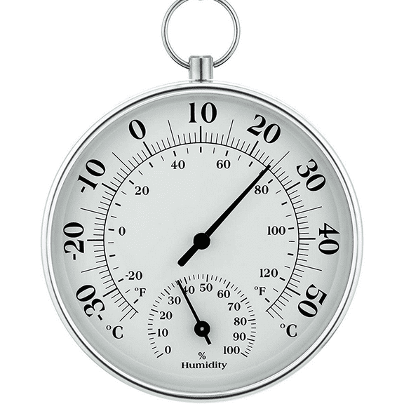 Precision Products Extra Large Metal Wall Indoor Outdoor Thermometer