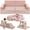 Pink, variant on VIXLON Couch Play Modular Kids Play Couch Convertible Toddler Building Fort Sofa and Cushion Child DIY Floor Sofa for Sleeping Playroom Bedroom for Boys and Girls