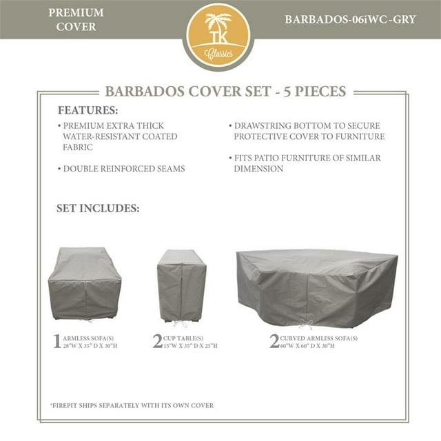 Housse de Protection BARBADOS-06i en Gris