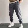 thumbnail image 2 of toraway Pantalon Cargo Homme Extensible Automne et Hiver Mode Rue Loisirs Sports Amples Course en Plein Air Chandail Pantalon TTG, 2 of 4