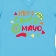 thumbnail image 4 of Inktastic Happy Cinco De Mayo with Lime and Red Pepper Women's V-Neck T-Shirt, 4 of 5