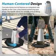 Concrete Slump Cone Test Kit, Heavy-Duty Steel Slump Cone 12''L x 8''W Standard Size