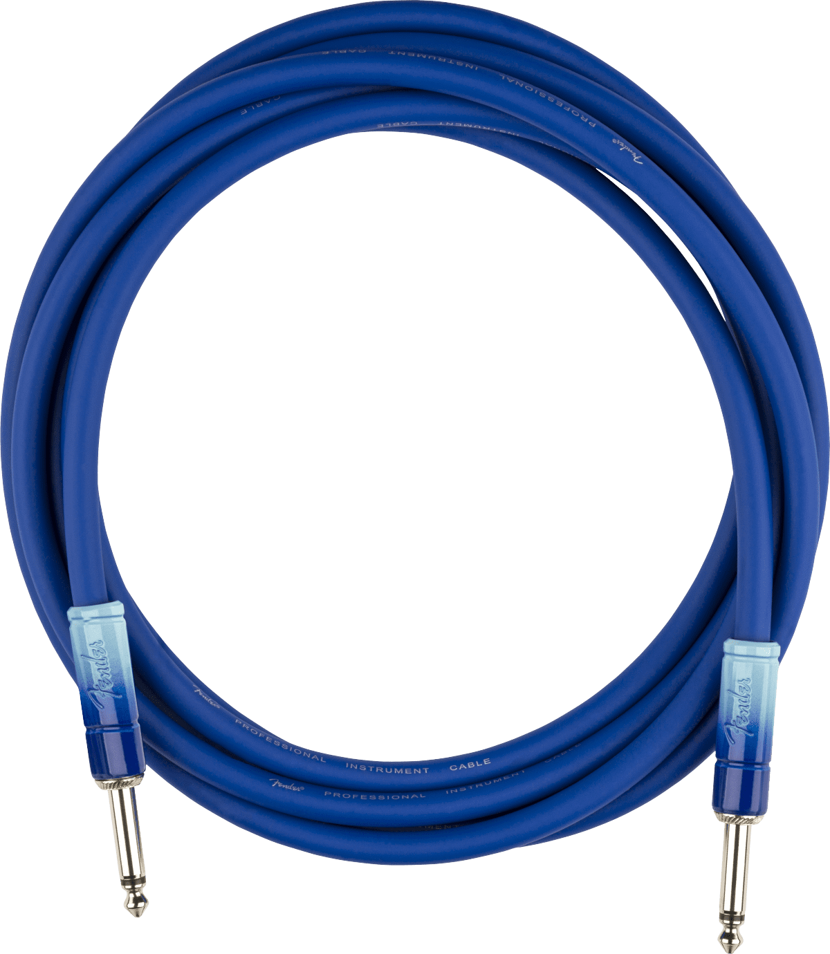 Fender Ombré Series Straight to Straight Instrument Cable - 10 foot, Belair Blue