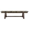 thumbnail image 2 of Homestead Collection Plank Style Bench, Stain & Clear Lacquer Finish, 6 Foot w/ Woodland Upholstery, 2 of 4