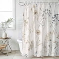 thumbnail image 4 of Beige Black Botanical Bathroom Shower Curtains with 12 Hooks Polyester Waterproof Shower Curtain for Stalls and Bathtubs Watercolor Floral Vintage Decorative Bathroom Privacy Curtain 36x78 Inches, 4 of 8