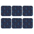 thumbnail image 2 of Disketp Christmas Tree Funny Coasters,6 Pcs Leather Coasters with Holder, Perfect Housewarming Hostess Gifts,Protect Furniture from Water Marks Scratch and Damage,Square, 2 of 7