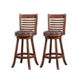 thumbnail image 2 of Boraam Tierra 29" Full Back Wood Swivel Bar Stool, Set of 2, Hazelnut, 2 of 6