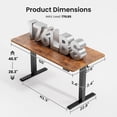 thumbnail image 4 of Amadwell 55" Electric Height Adjustable Standing Desk, 27.6" Deep Work Table with Cable Management, Home Office Desk, 4 of 9
