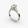 thumbnail image 2 of Amor Jewel 14K White Gold Plated Ring - Excellent 1.8 Ct Oval Cut Lab Created Simulated Diamond Ring - Chevron Diamond Wedding Engagement Ring for Her - Proposal Ring for Women's - Promise Rings, 2 of 4