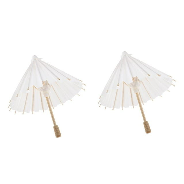2 Piezas Pintado Sombrilla de Papel para Manualidades DIY Graffiti