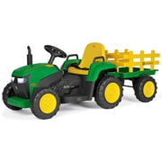 جرار ومقطورة Peg Perego John Deere Farm Power 12 فولت مع جهاز تحكم عن بعد