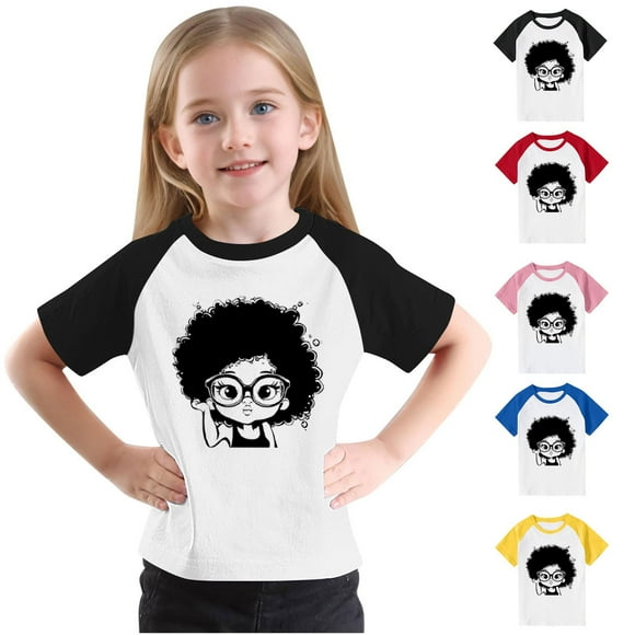 Feancey Girls Cute T Shirts 2025 Kids Short Sleeve Funny Tops Loose Fit Casual Crewneck Tees Toddler Boys Tshirt Funny Gift Pink 4 Years
