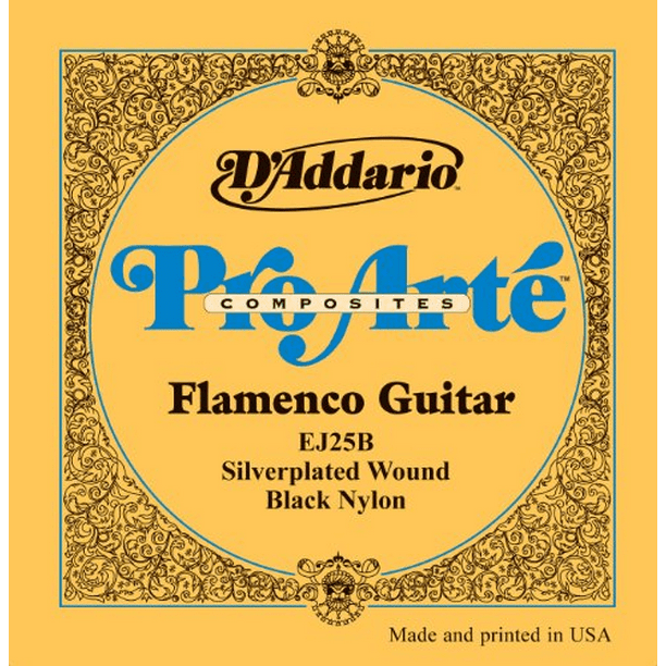 D'Addario EJ25B ProArte Black Nylon Composite Flamenco Guitar Strings
