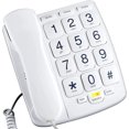 thumbnail image 1 of Teléfono fijo con altavoz Packard Bell PB300WH para personas mayores con discapacidad visual, 1 of 3