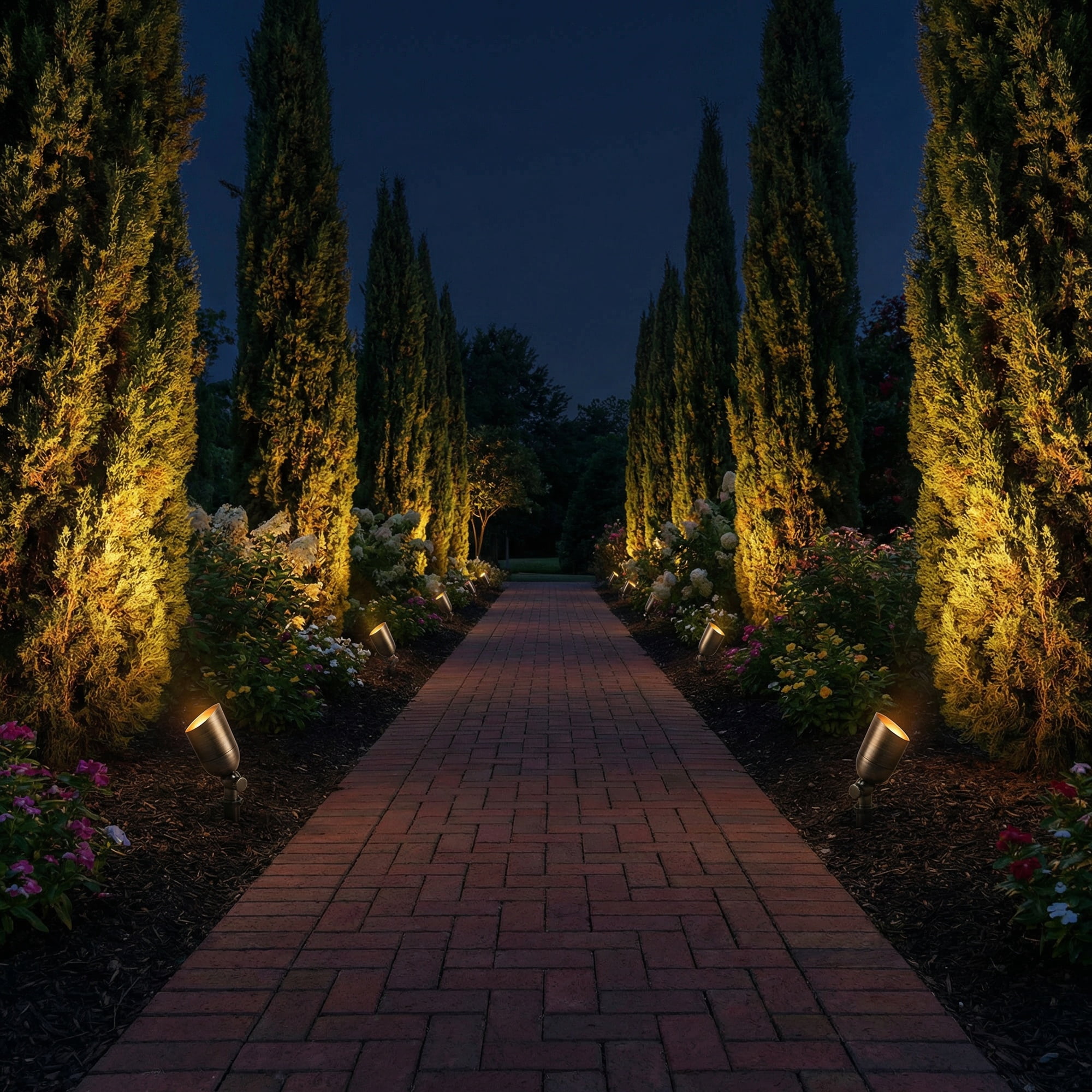 LNC 6W Solid Bronze LED Outdoor Spotlight 2700K Warm White 490 Lumens for Low Voltage Landscape Lighting of Yard, Lawn, Garden, Patio, Trees & House