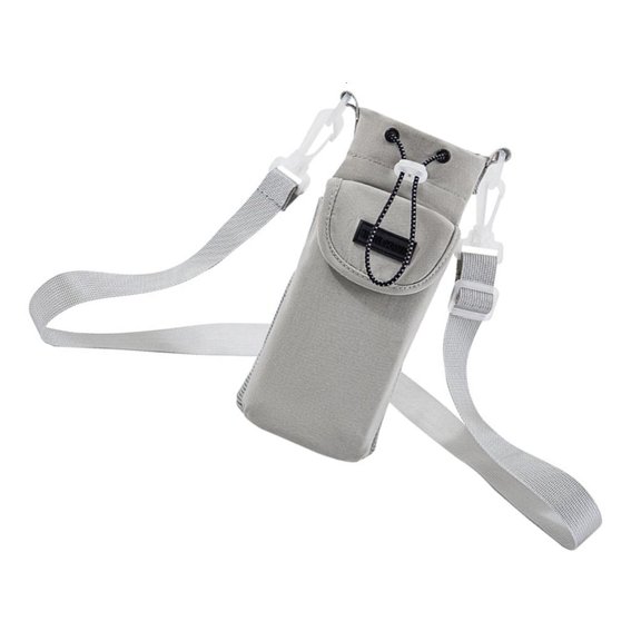Necvior Multiple Pocket Drink Bottle Bag Portable Drinkware Holder with Crossbody Strap