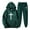 Dark Green, variant on Men's Track And Field Suit 2 Piece Hooded Sports Casual Running Jogging Set Three Button Suit