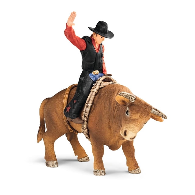 Toy Set Schleich Farm World Cowboy Bull Riding 4-Piece 3+ Years