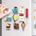 thumbnail image 2 of 9 Pack Food Fridge Magnets, Cute 3D Food Magnet for Refrigerator, Strong-adhensive Funny Kitchen Refrigerator Stickers for Kitchen Decor, Whiteboard, Map, Cabinets, 2 of 5