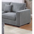 thumbnail image 5 of Modular 4pcs Sectional Set Fog Corduroy Upholstered LAF / RAF Loveseats Wedge Ottoman Living Room, 5 of 9
