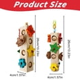 thumbnail image 4 of Colorful Bird Rope Perch with Bell, Parrot Swing Climbing Standing Perch, Bird Chewing Shredding Foraging Toys, Hanging Cage Accessories for Budgies Cockatiel Lovebird Conicle Small Medium Parrots, 4 of 10