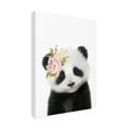 thumbnail image 4 of Lola Peacock 'Floral Baby Panda' Canvas Art, 4 of 4